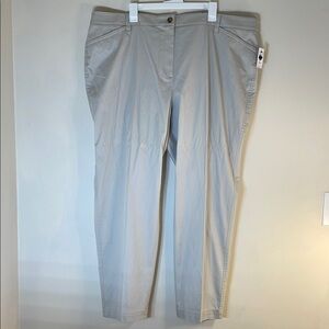 Talbots Straight Leg Full Length Chino Pants. 22W. NWT.